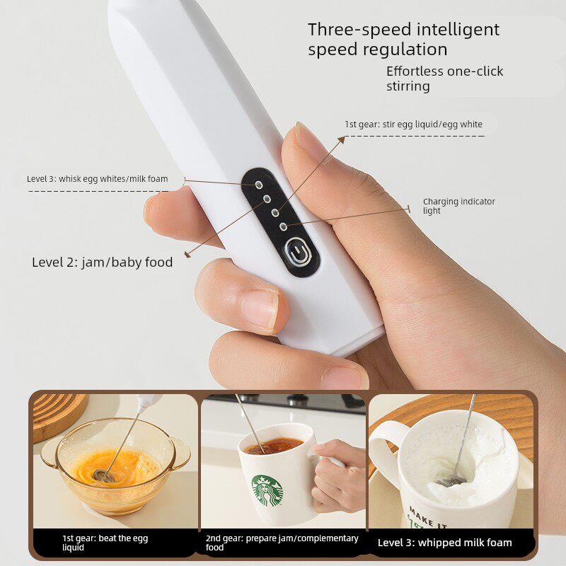 咖啡打泡器电动家用咖啡专用打泡器手持打发器充电式打蛋打奶泡器图片