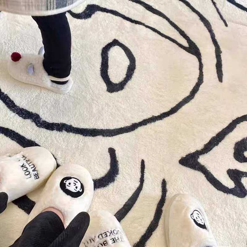 地毯客厅艺术 茶几毯现代简约毕加索黑白色泼墨北欧家用卧室地垫,居家布艺,地毯,淘宝优惠券,粉丝福利购,淘宝优惠卷