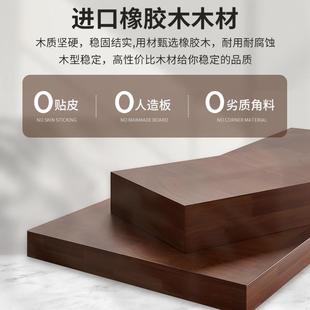 木椅子椅家用餐餐桌椅简约软包实背靠椅复古中式 N660A茶桌椅休闲