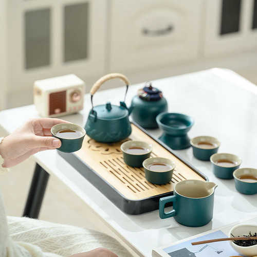 户外便携式旅行功夫茶具套装陶瓷快客杯泡茶壶批发活动礼品印logo