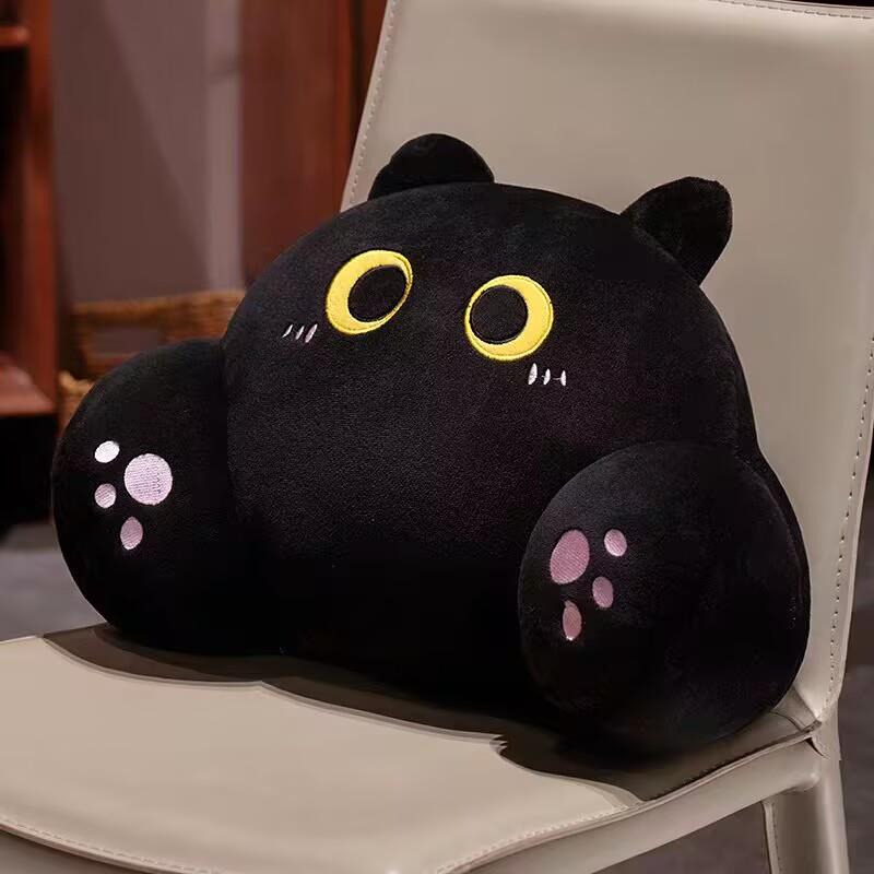 猫咪腰靠办公室腰枕靠枕护腰工位靠垫久坐神器学生宿舍座椅靠背垫
