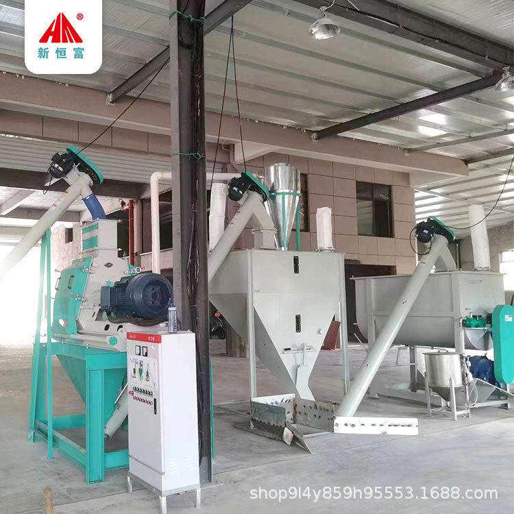 低噪节能水滴型粉料机组时产3-5吨粉状饲料加工设备养鹅场用
