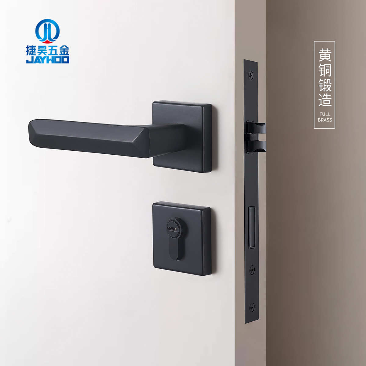 黄铜门锁卧室房门锁具咖啡古黄古铜色家用房间室内实木门把手金色