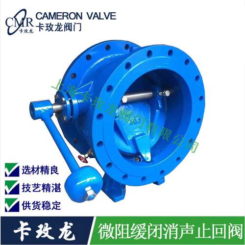 DHH44X-16微阻缓闭消声止回阀蝶式缓冲带重锤斜座单向逆止阀DN300