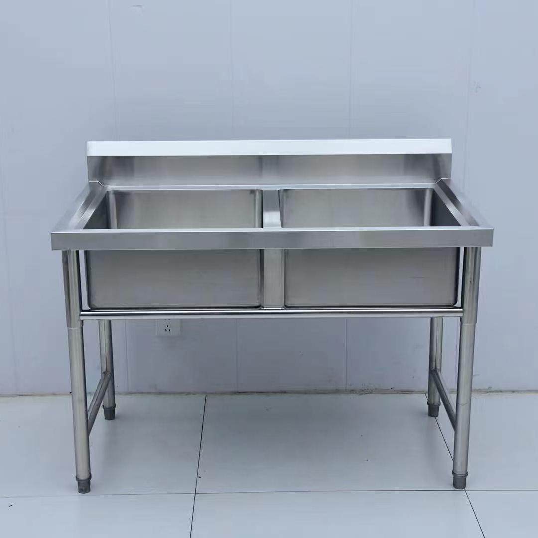 厨房落地式单双三眼水池饭店洗菜池洗碗盆学校餐饮商用不锈钢水槽,家装主材,商用水槽,淘宝优惠券,粉丝福利购,淘宝优惠卷