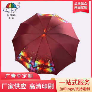 厂家供应10骨包边炫彩加大加厚加固遮阳防晒PU皮包三折伞超大伞面