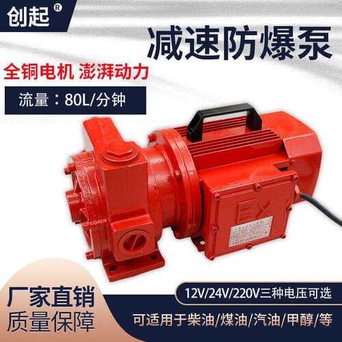 12V24V220V防爆大流量抽油泵 全铜电机防爆油泵