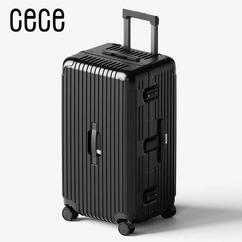 高档CECE2204新款行李箱量女大容加厚铝框男旅行箱学生拉杆密码皮
