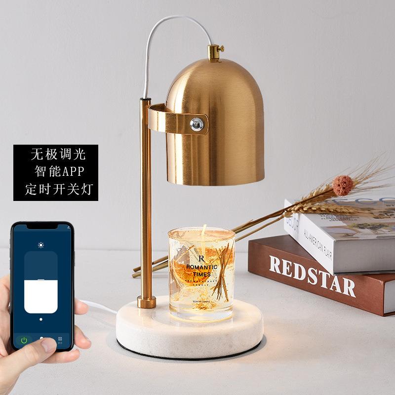 香薰灯融蜡蜡烛精油融烛灯台灯卧室香薰炉机亚马逊无火精油融蠟燈