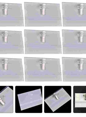 50 Pcs Labels Tag Transparent Badge Work Id Holder Clip