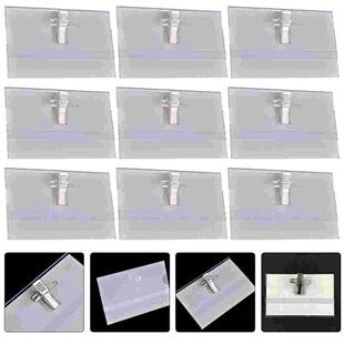 Badge Holder Clip Transparent Tag Labels Pcs Work