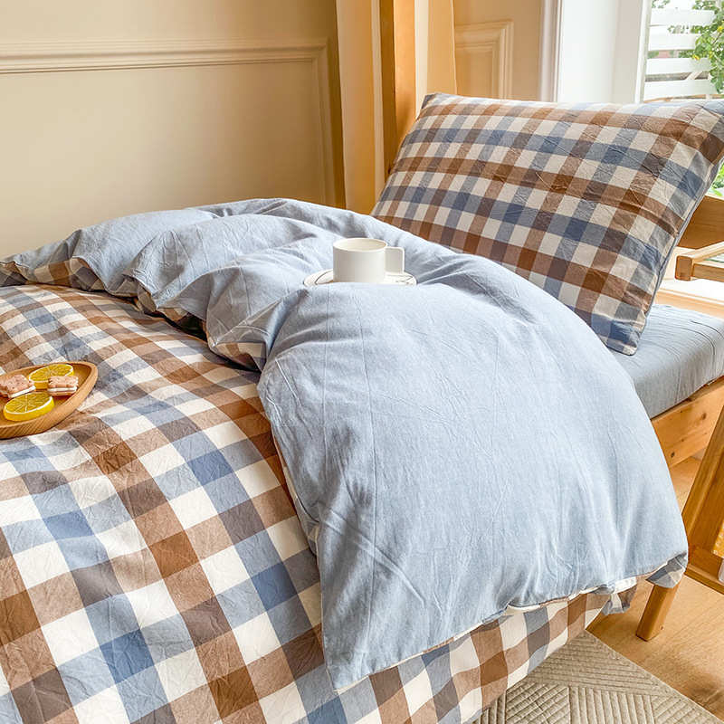 学校床上用品学生宿舍三件套纯棉六件套大学生床单被套六件套批发