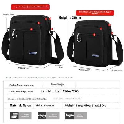 Nylon business single shoulder bag men	s bag outdoor leisu