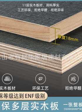 流行前线实木生态板整张18mm多层板大芯板欧松板衣柜橱柜酒柜ENF