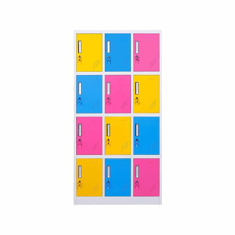 电子彩色寄存感应健身房柜员柜换衣柜理发店更衣柜包存储物柜锁工