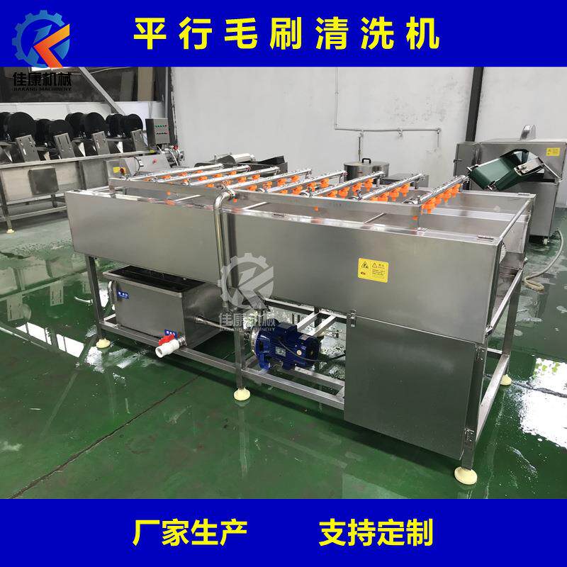 淡菜喷淋清洗机平行毛刷清洗机全自动毛辊清洗设备