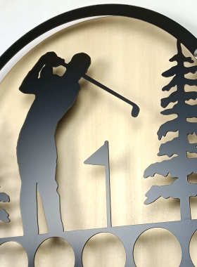 创意高尔夫金属剪影高尔夫球装饰工艺品铁艺俱乐部家居挂件