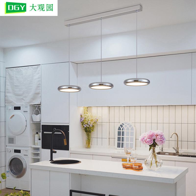 大观园餐厅吊灯现代简约北欧餐桌灯具极简网红飞碟三头吧台灯194L