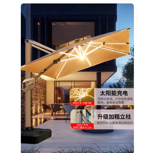 户外遮阳伞罗马伞庭院伞太阳伞摆摊商用花园大型露台室外方形雨棚