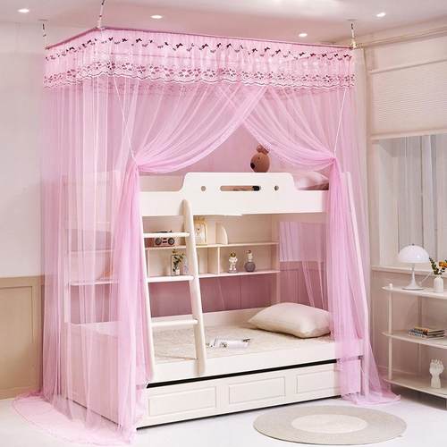 蚊家用202厂家直供新款吸家顶粘钩式5帐子母床上下铺梯形一体用儿