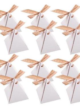 25pc Triangle Wedding C y Boxes Durable Paper Small Party