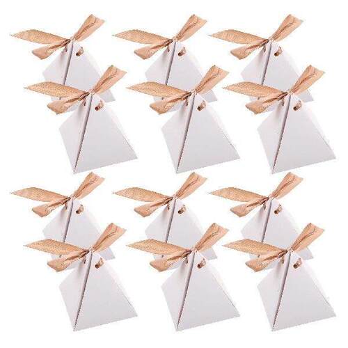 25pc Triangle Wedding C y Boxes Durable Paper Small Party