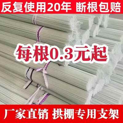 玻璃钢纤维棒月季养殖拱棚支架蔬菜防冻植物爬藤架实心温棚育苗杆