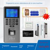 F9C指纹考勤门禁系统办公一体机双开门玻璃门数字刷卡电插头电磁