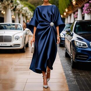 Women's 2025 Spring/Autumn Birthday Luxury Maxi Dresses