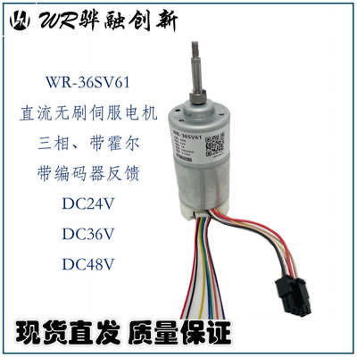 直流无刷伺服电机 DC24V DC36V DC48V 三相带霍尔 带编码器反馈