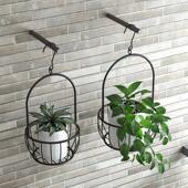 吊挂花盆悬挂式 吊篮花架F9MHM8MM垂吊绿萝吊兰盆吊盆吊花篮铁架艺