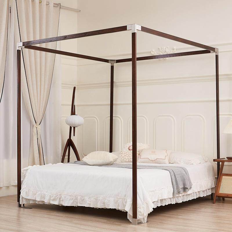 支架定制实木床，单独出售，蚊帐支架，方形婚礼床帘架，四柱家用