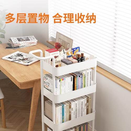 单手小推车扶置物架落地零食书架桌旁厨CX浴室多收层纳可移动房带