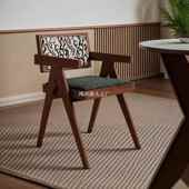 复EEC风餐椅家式 中古昌迪古加 用餐厅现代轻法奢椅子网红设计师款