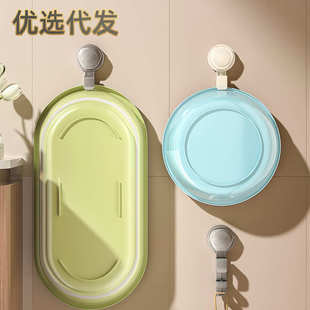 一件代发家用双层吸盘脸盆挂钩厨卫挂钩免打孔门后挂钩挂盆架子
