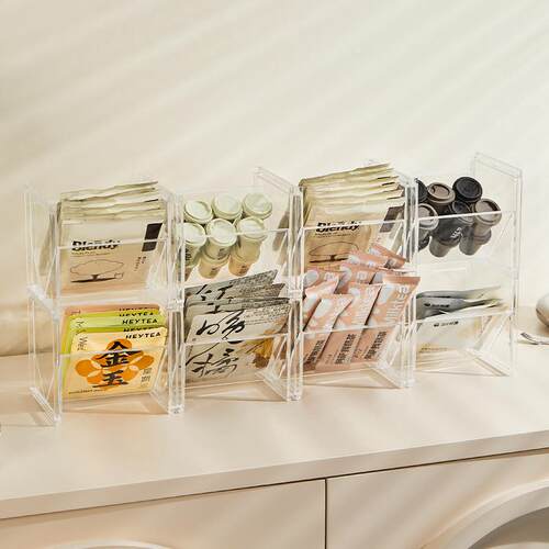 Stackable Tea Bag Storage Box, Desktop Capsule Coffee Organi