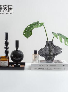 样板房客厅茶几摆件套装高级感桌面组合彷真花摆设轻奢高档装饰品
