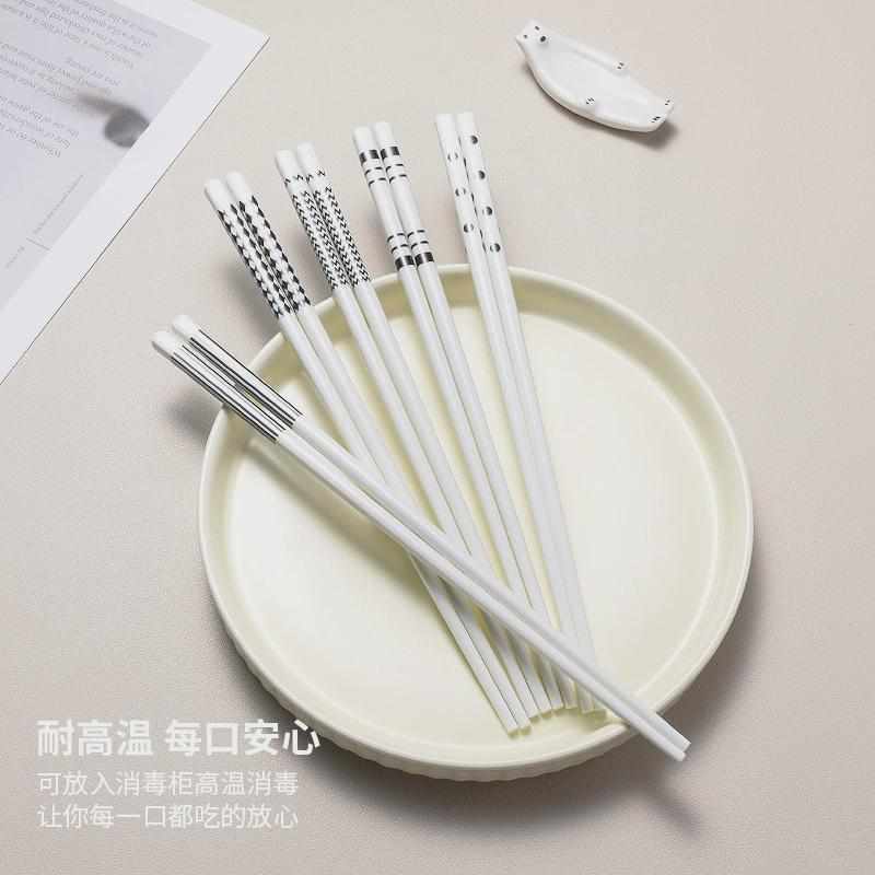 Ceramic household one one chopsticks ins air alloy chopstick