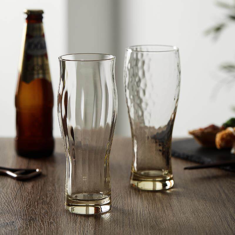 原装进口 东洋佐佐木 锤纹水纹琥珀啤酒杯 意境雅趣玻璃水杯