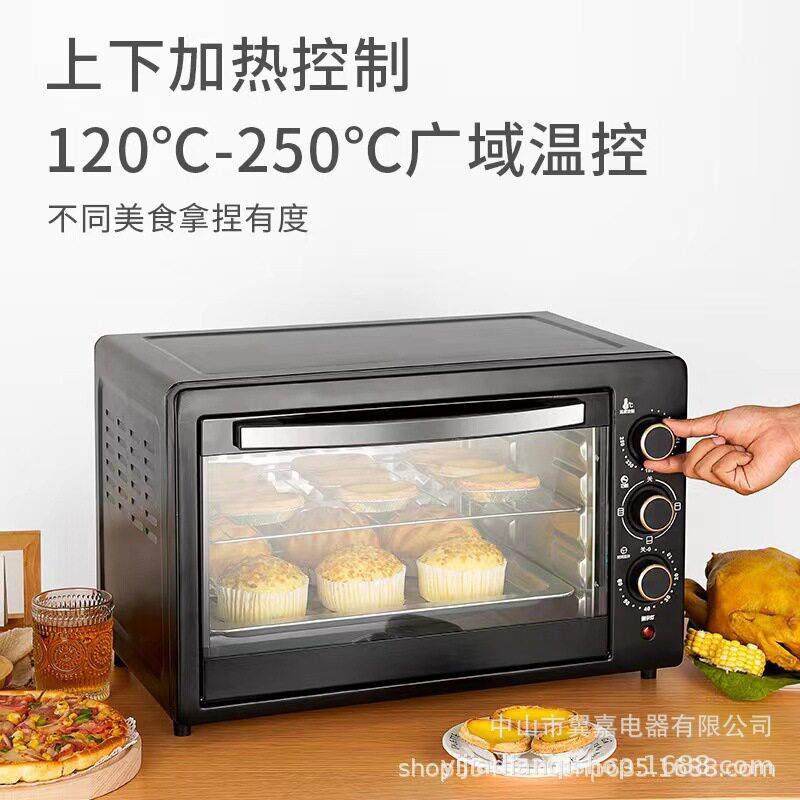 新款直销oven出口大容量电烤箱独立控温家用烤箱烤微波炉炸锅可视