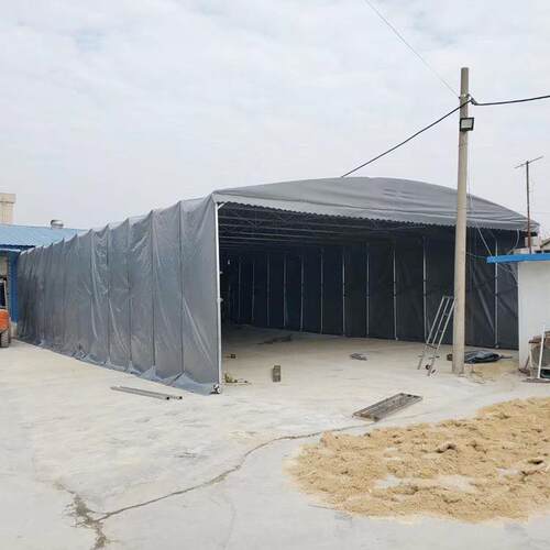 厂家供货 梁场养护推拉棚 桥梁伸缩养护篷 防雨防晒遮阳棚