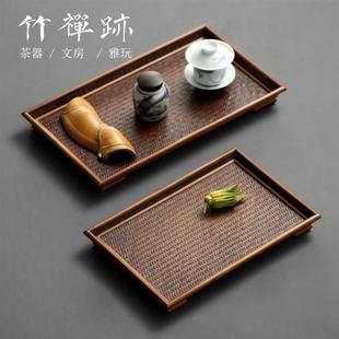 竹禅迹 竹制奉茶盘 惠风茶托盘茶具收纳餐盘茶点盘点心盘功夫茶具