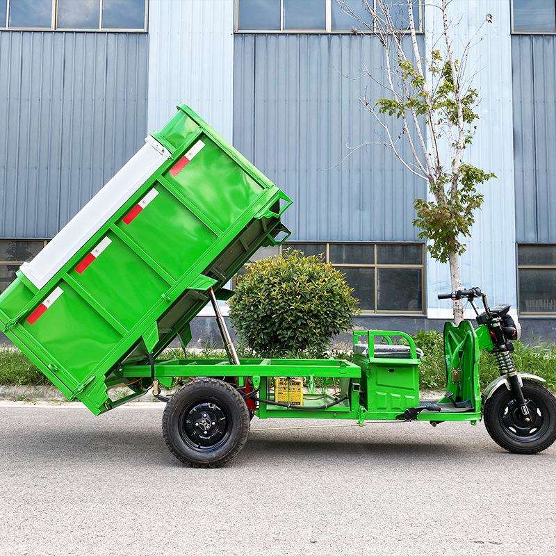 电动三轮车市政环卫保洁车景区小区物业自卸垃圾密封清运车1800升