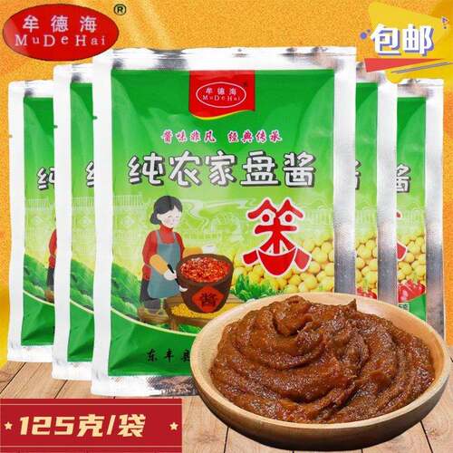 鸡蛋酱牟德海纯农家盘酱125g东北特产笨大酱黄豆酱大葱蘸酱鸡