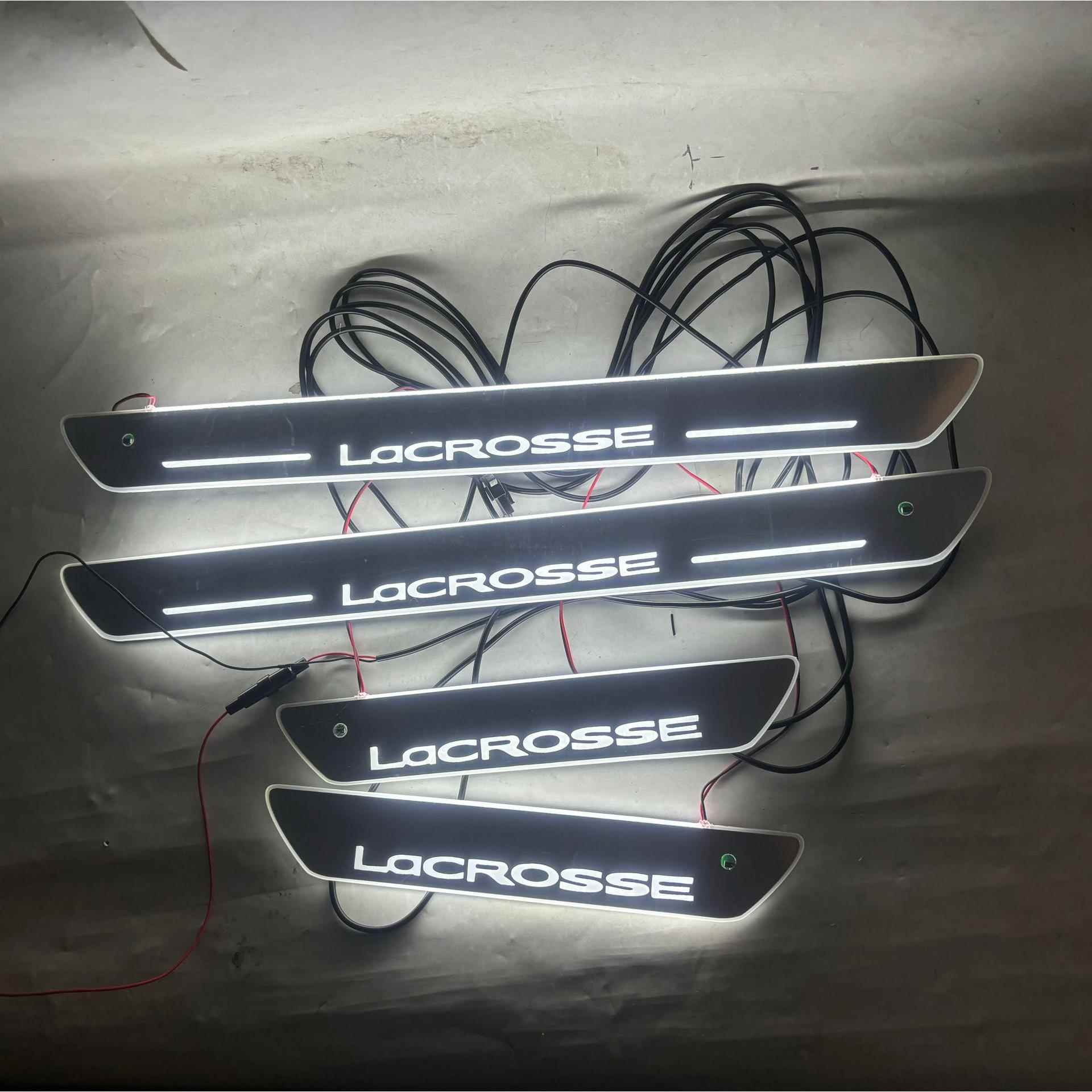 免破线红外感应款适用于别克君越迎宾踏板带LED灯门槛条改装