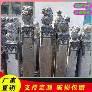 拴马桩石雕青石仿古做旧狮子貔貅麒麟庭院室内装饰摆件栓马柱厂家