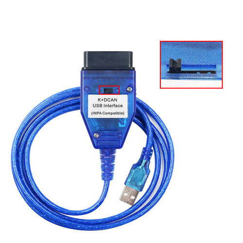 INPA for BMW Switch K+CAN FT232RL蓝色带开关诊断编程线