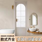 法式 门定 覆古家用卧室门厨房化妆室浴室玻璃门洗手间厕所门平开