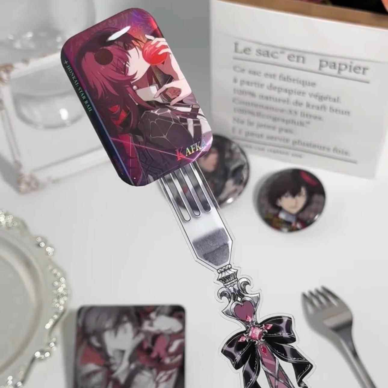 原创哥特风叉子打卡棒谷美压克力磁吸谷子展示棒压克力吧唧举牌棒,模玩/动漫/周边/娃圈三坑/桌游,谷美,淘宝优惠券,粉丝福利购,淘宝优惠卷