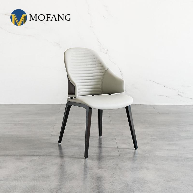 意式轻奢餐椅现代简约家用靠背洽谈书桌椅子北欧设计师高端实木椅